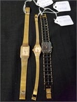 Three vintage watches one is a pulsar one a