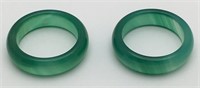 Two Chinese Stone Rings