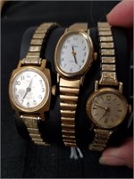 Three vintage Timex watches one has 17 jewels