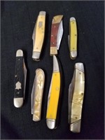 Large group of vintage pocket knives please