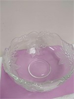 Clear cut glass bowl