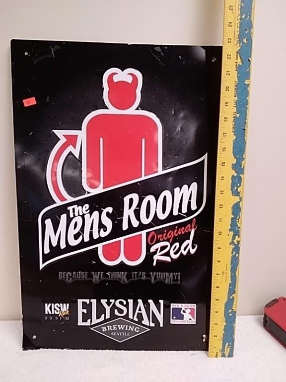 Men's Room metal sign