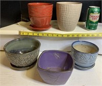 5- ceramic flower pots