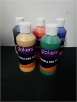 Five new 8 oz bottles of washable kids paint