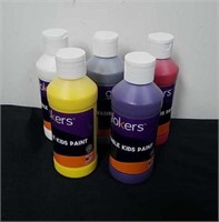 5 new 8 oz bottles of washable kids paint