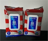 Two new 80 count packages of antibacterial wet