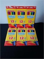 Six new packages of 12 count colored pencils