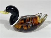 Vintage Art Glass Duck Ashtray