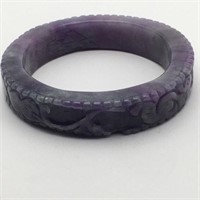 Hand Carved Hardstone Bangle Bracelet