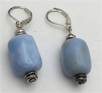 Sterling Silver Blue Stone Earrings