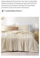 NEW 3Pc King Size Comforter & Pillowcase Set,