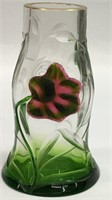 Moser Cut Glass Floral Vase