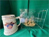 Us Military Academy Stein 1969 6 1/2” and 3-D ship