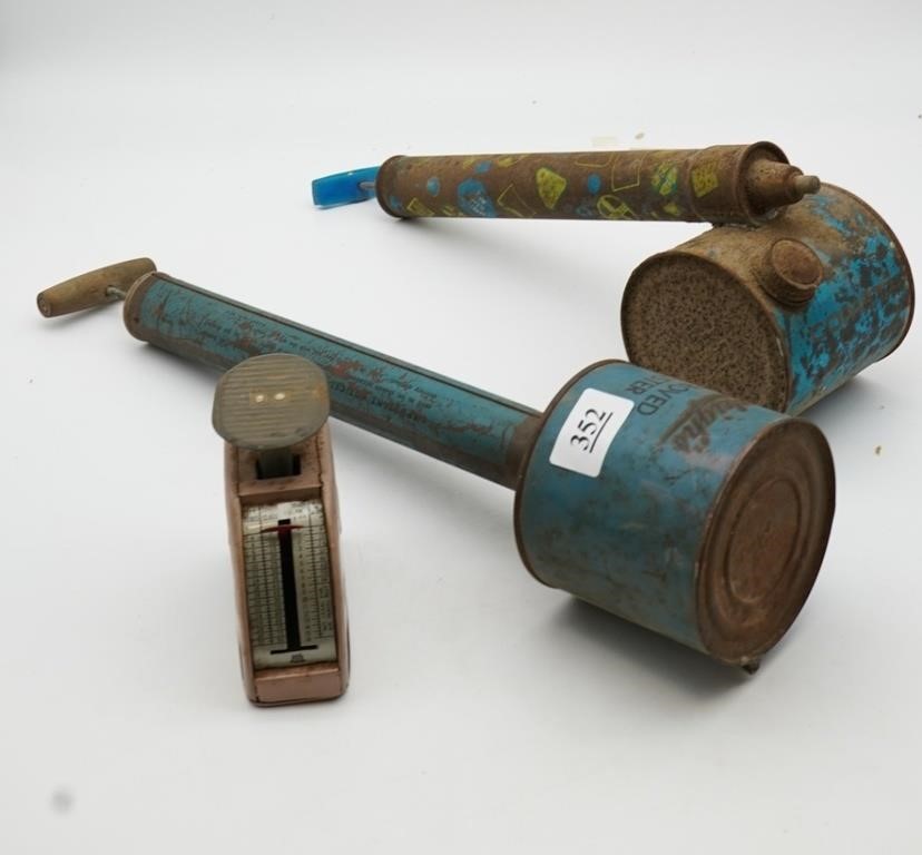 Vintage Bug Sprayers and Postage Scale