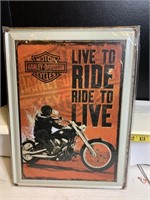 Tin sign Harley Davidson 16x12 inch