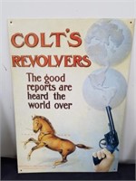Colts revolvers metal sign 16x 11.5 in