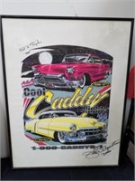 vintage Signed picture cool caddies 22 x 17 in