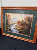 Beautiful framed signed Cottage picture Jayson