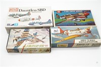 (4) Airplane Models ~ Profile Series Dauntless SBD