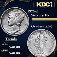 1926-d Mercury Dime 10c Grades xf