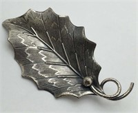 Sterling Silver Leaf Broach