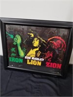 Framed Bob Marley picture 19.5x 23.5 in