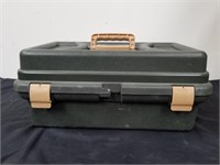 Plastic toolbox with miscellaneous items 9x 21 x