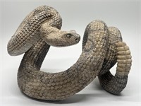 Painted Resin Life Size Rattlesnake Figurine