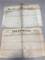 The Examiner 1838, The Washington Reporter 1841