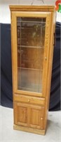 Lighted cabinet three glass Shelf 23 x 78x 18 in