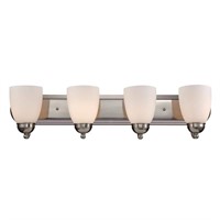 Clayton 4-Light Brushed Nickel Vanity Fixture