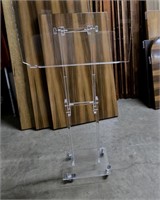 Heavy Plastic/Acrylic Menu Stand On Rollers