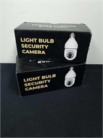 Two light bulb security cameras