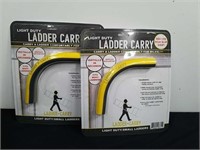 Two light duty ladder carriers