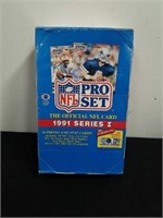 Unopened box of vintage official NFL 1991 series