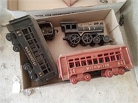Cast iron Train toys.