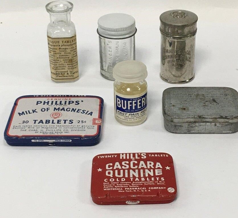 Group Of Vintage Advertisement Tins & Containers