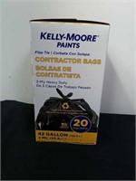 New Kelly-Moore Paints flap tie contractor bags