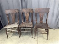 Oak dinning chairs