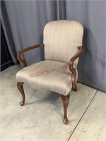 Stuffed Wooden Armed Chair