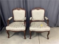 Vintage Pair French Style Chairs