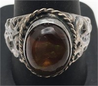 Sterling Silver Colored Stone Ring