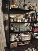 Shelving unit with contents