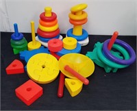 Group of vintage Fisher-Price toys
