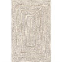 7'6x9'6 Ivory Rowan Braided Outdoor Rug