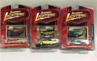 3 Johnny Lightning Cars