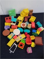 Group of vintage Fisher Price toys
