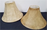 Two lamp shades 9 in tall and 10 in tall