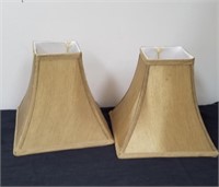 Two lamp shades 8.5 in tall