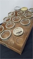 Group of canning jars and rings